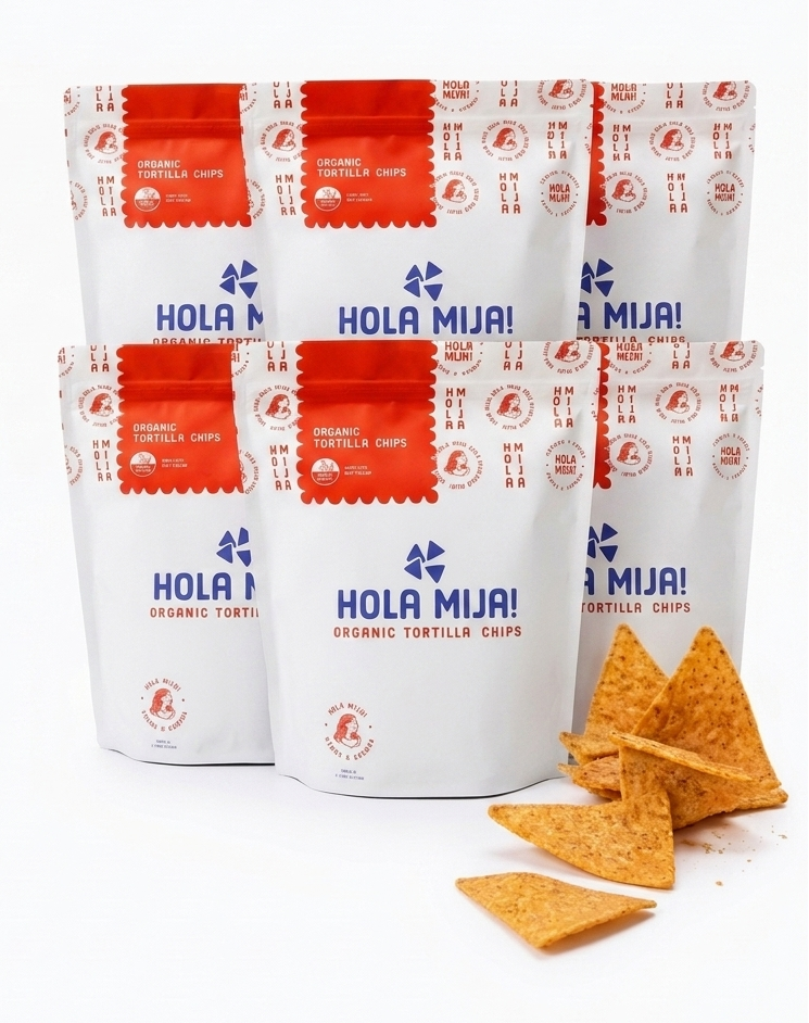 Hola Mija Beef Tallow Tortilla Chips – Sea Salt, 6-Pack of 7 oz Bags